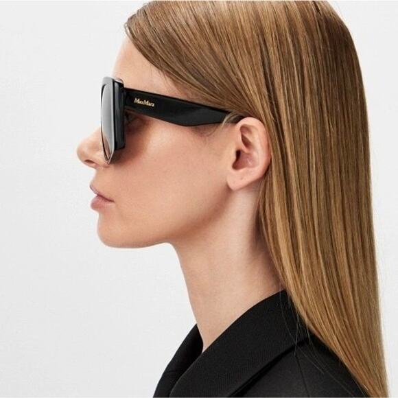 New, MAXMARA Sunglasses Glimpse6 MM0098 01A Authentic - Picture 12 of 13